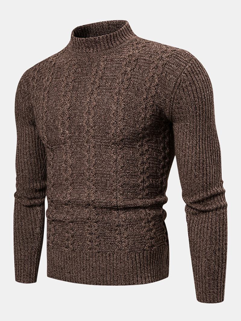 Nowy Trend W Modzie Męskiej Skręcone Swetry Z Długimi Rękawami