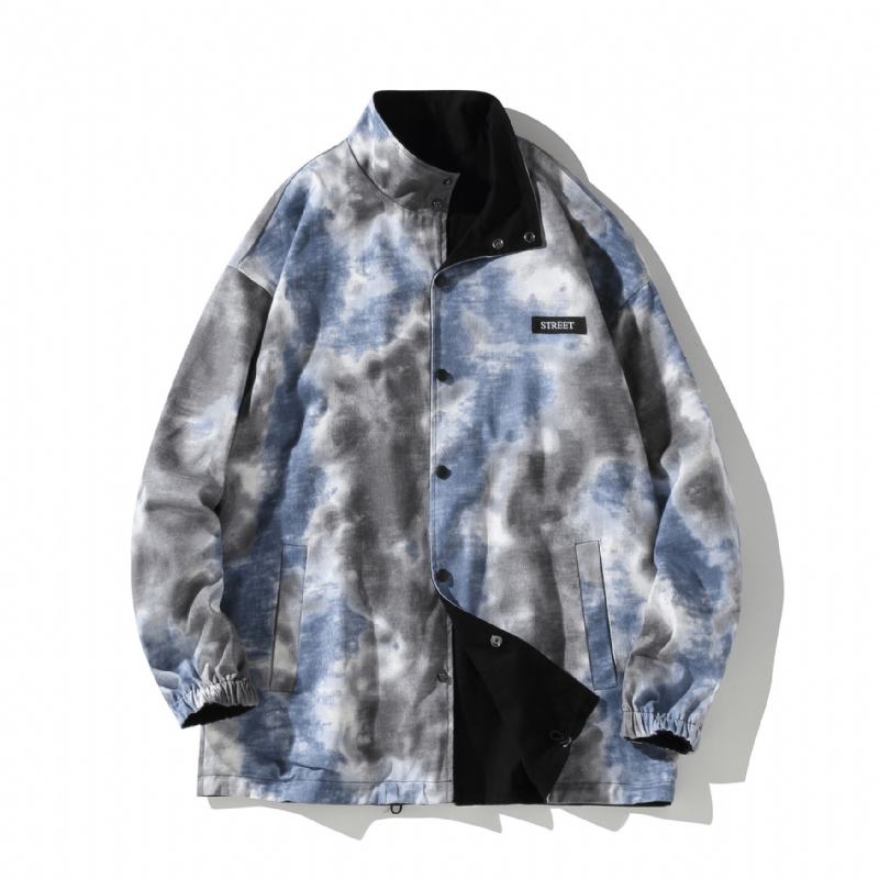 Obie Strony Noszą Kurtkę Bf Wind Tie-dye Jacket Baseball Uniform Autumn