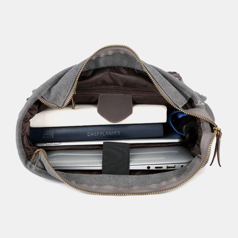 Odporny Na Zużycie Plecak Męski Na Co Dzień O Dużej Pojemności W Stylu Vintage 15.6-calowa Torba Na Laptopa