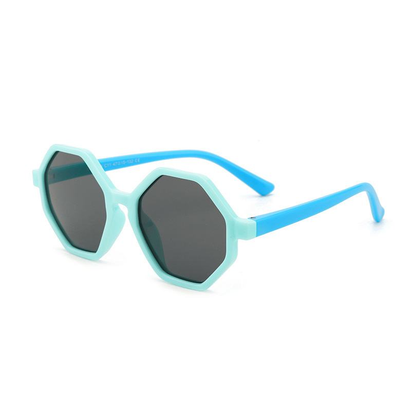 Okulary Przeciwsłoneczne Dla Dzieci Polygon Proste Silikonowe Okulary W Kolorze Cukierków