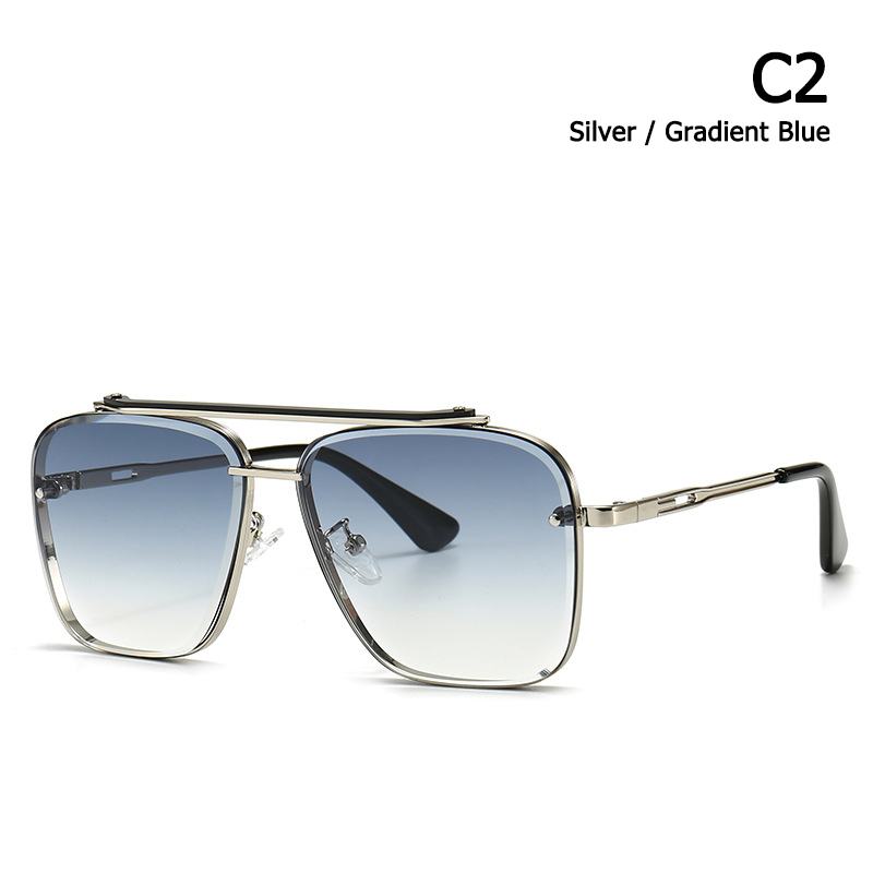 Okulary Przeciwsłoneczne Okulary Modern Retro Square Frame Okulary Przeciwsłoneczne Street Shot Big Frame Sunglasses