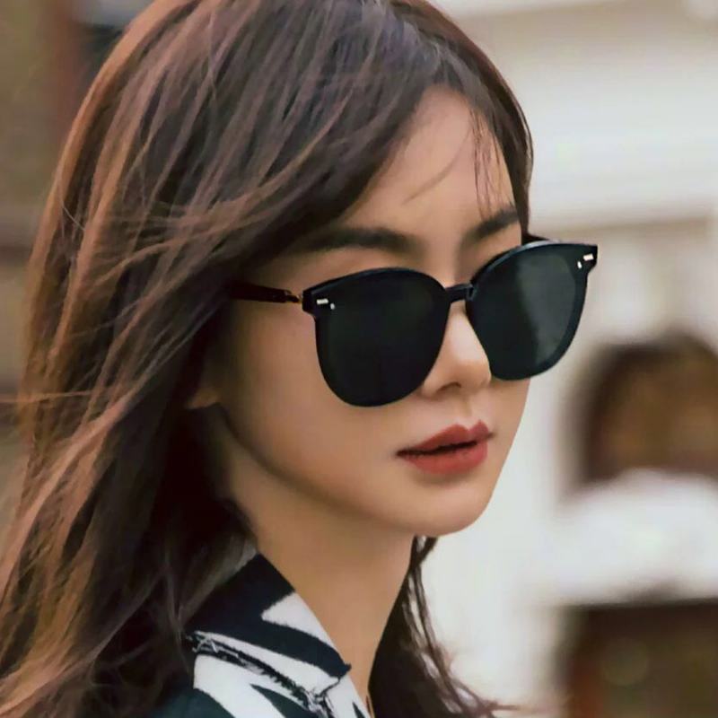 Okulary Przeciwsłoneczne Z Dużą Ramką Dla Kobiet Koreański Design