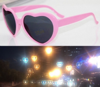Okulary Z Efektem Miłości W Kształcie Serca Obserwuj Jak Światła Zmieniają Się W Kształt Serca W Nocy Okulary Dyfrakcyjne Damskie Modne Okulary Przeciwsłoneczne