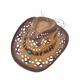 Outdoor Beach Hat Kowbojski Kapelusz Słomkowy Top Hat Ochrona Przeciwsłoneczna Kapelusz Przeciwsłoneczny
