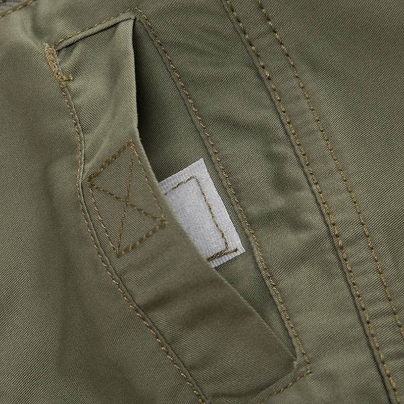Outdoor Military Style Chest Zipper Pocket Long Sleeve Lapel Bawełniana Koszula Robocza Dla Mężczyzn