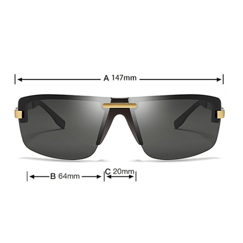 Outdoor Square Rimless Luksusowe Okulary Przeciwsłoneczne Uv400