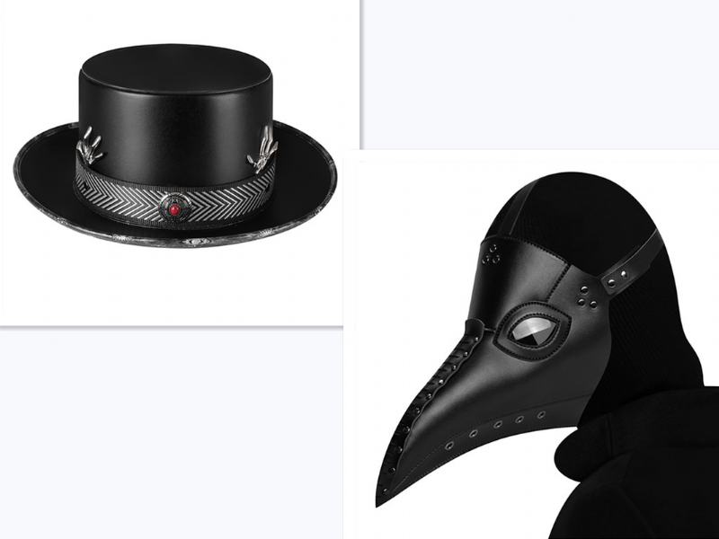 Plague Doctor Dome Magiczny Kapelusz Dżentelmen Top Hat