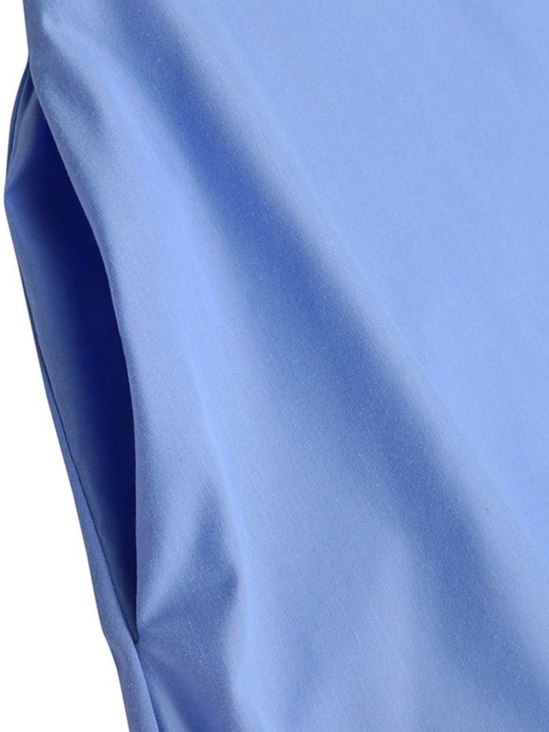 Plisowana Sukienka Maxi Z Długim Rękawem W Jednolitym Kolorze Z Dekoltem W Szpic I Suwakiem