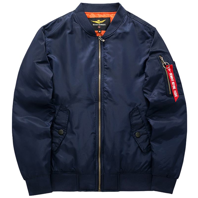 Plus Rozmiar  XS-6xl Bomber Jacket Gruba Ciepła Moda Casual Sportowa Kurtka Lotnicza Dla Mężczyzn