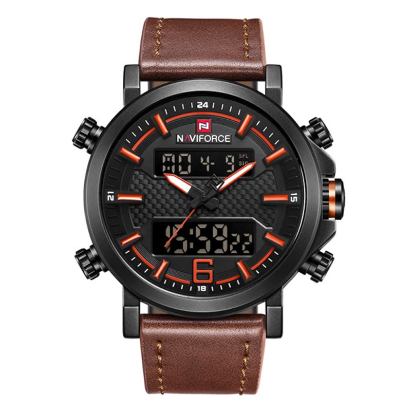 Podwójny Wyświetlacz Cyfrowy Zegarek Luminous Display Kalendarz Alarmowy Outdoor Sport Watch