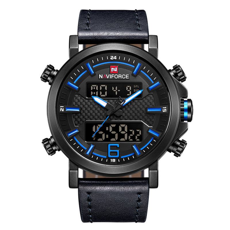 Podwójny Wyświetlacz Cyfrowy Zegarek Luminous Display Kalendarz Alarmowy Outdoor Sport Watch