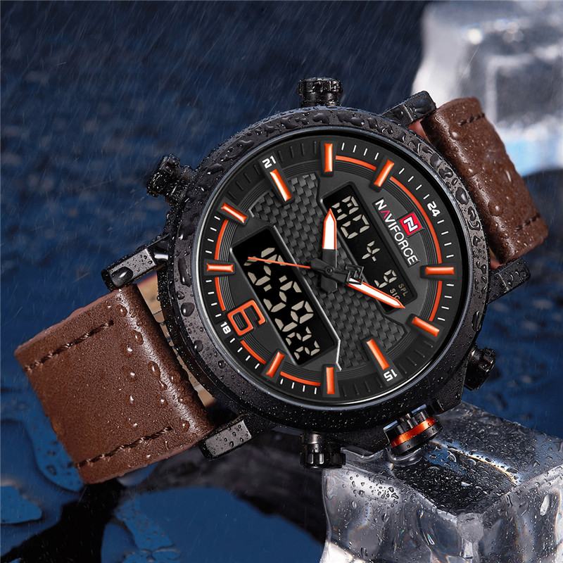 Podwójny Wyświetlacz Cyfrowy Zegarek Luminous Display Kalendarz Alarmowy Outdoor Sport Watch