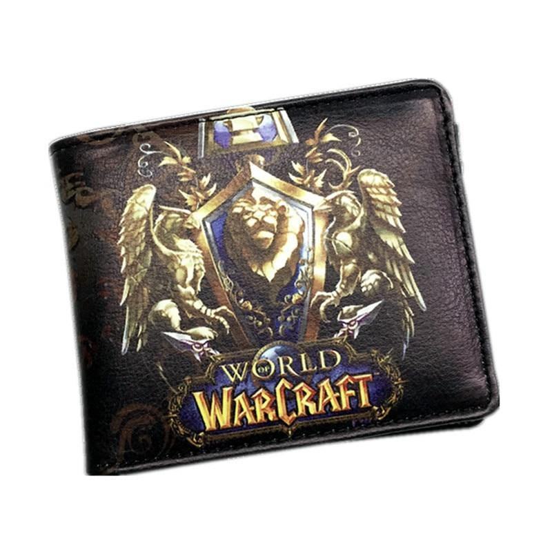 Portfele World Of Warcraft Skórzany Szczupły Mały Portfel Wow Alliance Horde Flag Torebka Fajny Portfel Z Grami Filmowymi
