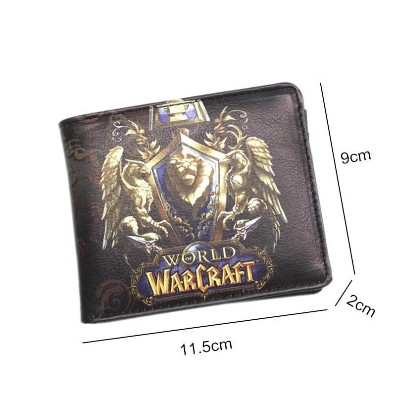 Portfele World Of Warcraft Skórzany Szczupły Mały Portfel Wow Alliance Horde Flag Torebka Fajny Portfel Z Grami Filmowymi