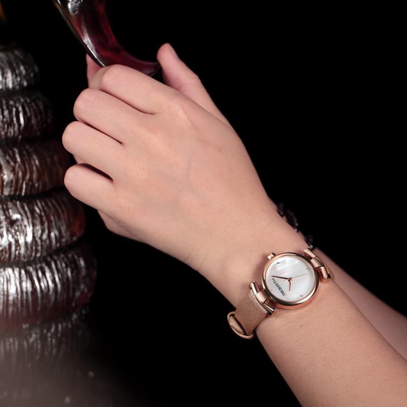 Prosta Konstrukcja Zegar Kobiety Zegarek Na Rękę Skórzany Pasek Zegarki Kwarcowe