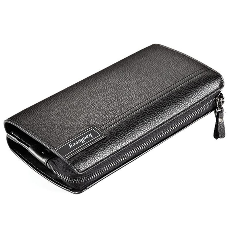 Pu Business Casual Zipper Clutch Bag 4 Portfele Na Gotówkę Dla Mężczyzn