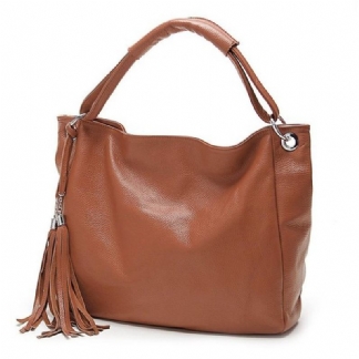 Pu Leather Damskie Vintage Tassel Torebka Luksusowa Torebka Tote Torba Przez Ramię