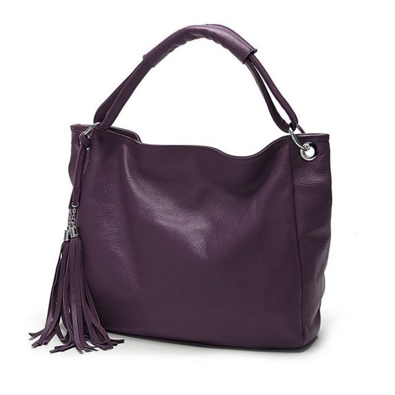 Pu Leather Damskie Vintage Tassel Torebka Luksusowa Torebka Tote Torba Przez Ramię