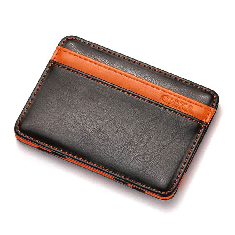 Pu Money Card Clip Magic Wallet Casual Clutch Bus Card Bag