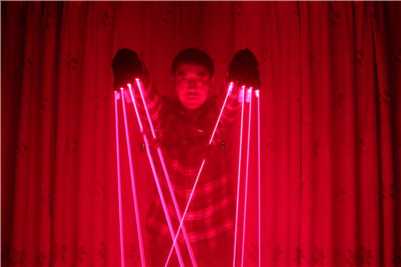 Rękawice Laserowe Rekwizyty Taneczne Led Emitujące Laser