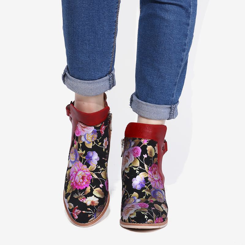 Retro Bloomed Flower Połącz Z Nowoczesnym Stylem Litera Eleganckie Unikalne Buty Na Wysokim Obcasie