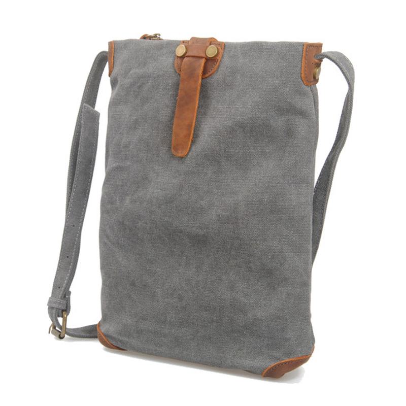 Retro Canvas Prawdziwej Skóry Messenger Torby Casual Torby Na Ramię Torby Crossbody