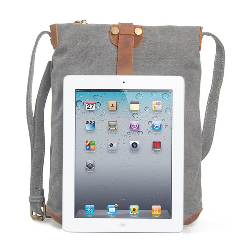 Retro Canvas Prawdziwej Skóry Messenger Torby Casual Torby Na Ramię Torby Crossbody