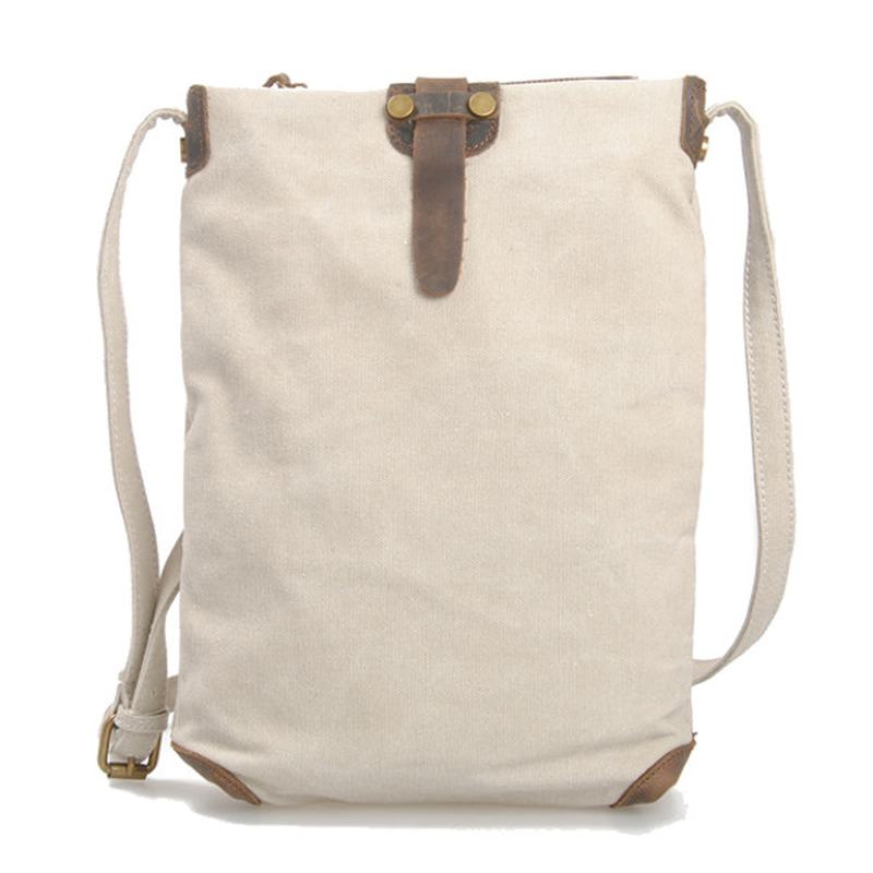 Retro Canvas Prawdziwej Skóry Messenger Torby Casual Torby Na Ramię Torby Crossbody