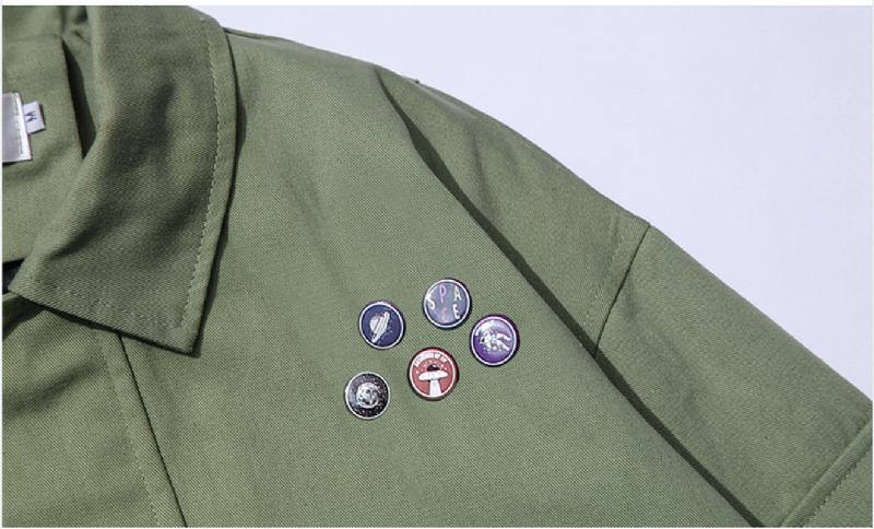 Retro Multi-pocket Tooling Jacket Męska Moda Uliczna Luźna