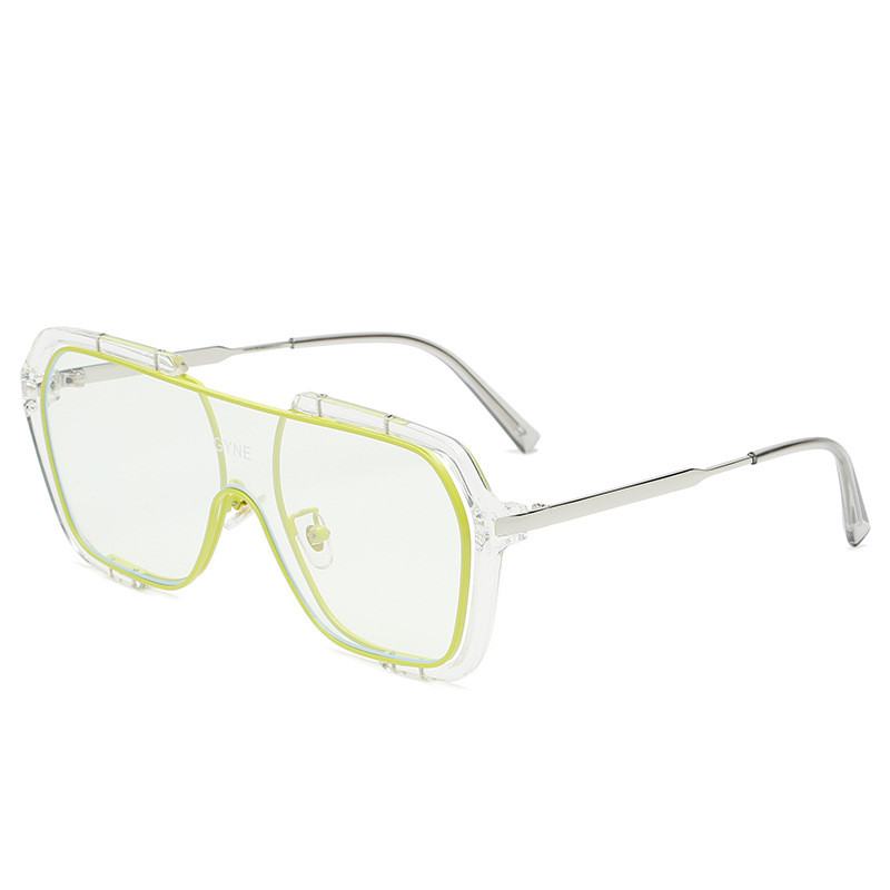 Retro Żółte Okulary Przeciwsłoneczne Ochrona Przed Promieniowaniem Uv Dla Mężczyzn Tide