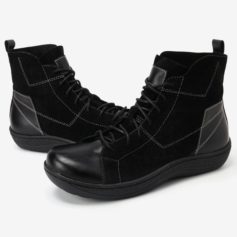 Retro Spicing Casual Lace-up Antypoślizgowe Botki