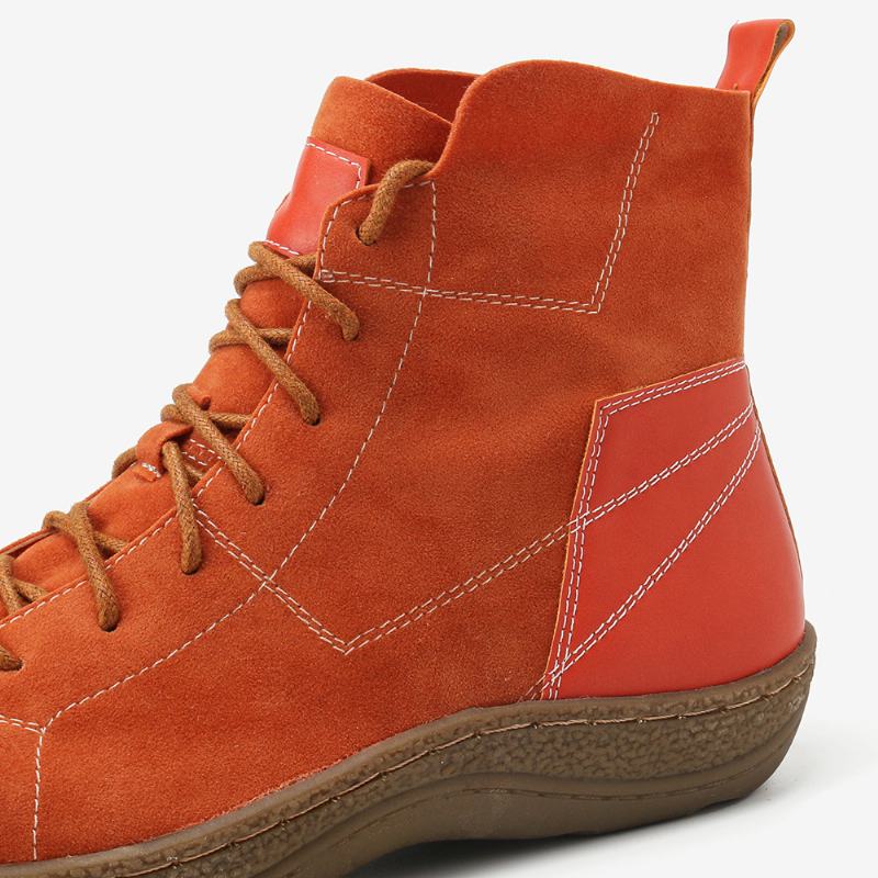 Retro Spicing Casual Lace-up Antypoślizgowe Botki