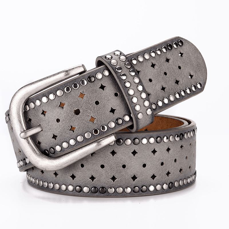 Rhinestone Nit Pin Bucklea Fshion Casual Z Paskiem Do Dżinsów