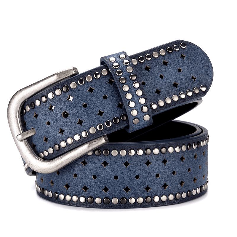 Rhinestone Nit Pin Bucklea Fshion Casual Z Paskiem Do Dżinsów