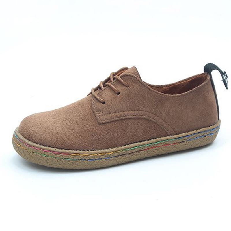 Rozmiar Us 5-11 Damskie Lace Up Casual Okrągłe Toe Wygodne Płaskie Mokasyny