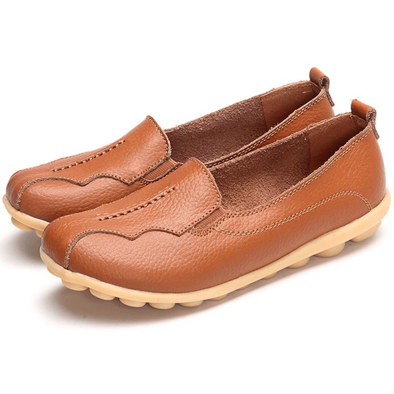 Rozmiar Us 5-11 Okrągłe Toe Soft Sole Slip On Flat Loafers