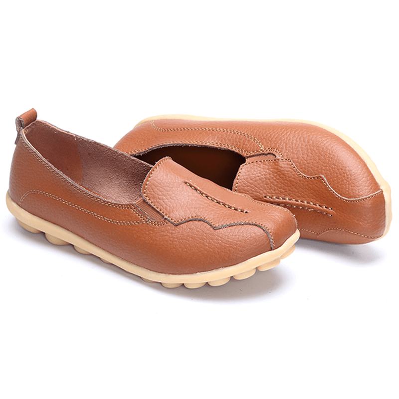 Rozmiar Us 5-11 Okrągłe Toe Soft Sole Slip On Flat Loafers