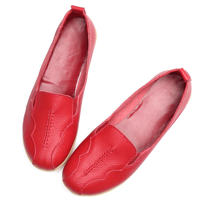 Rozmiar Us 5-11 Okrągłe Toe Soft Sole Slip On Flat Loafers