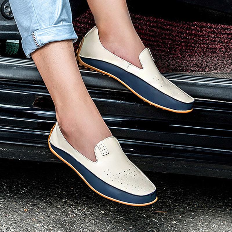 Rozmiar Us 6.5-11.5 Męskie Buty Outdoor Casual Okrągłe Toe Slip On Oddychające Mieszkania