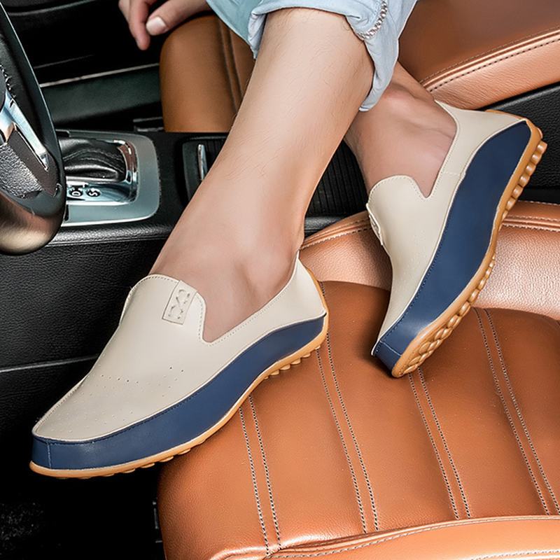 Rozmiar Us 6.5-11.5 Męskie Buty Outdoor Casual Okrągłe Toe Slip On Oddychające Mieszkania