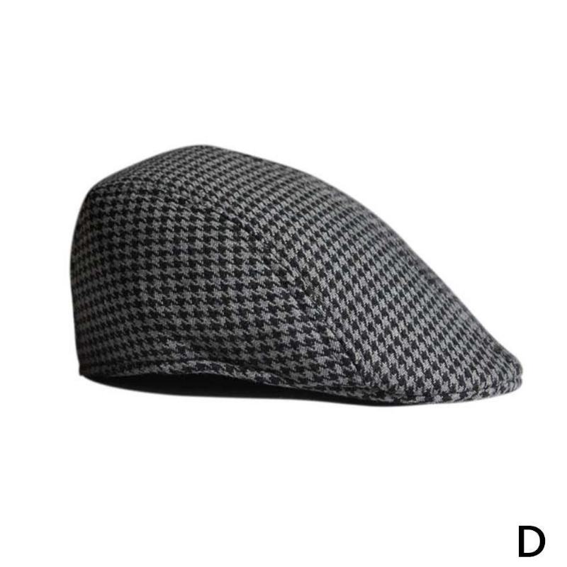 Siatkowy Wełniany Beret Dla Rodziców I Dzieci Casual Houndstooth Hat