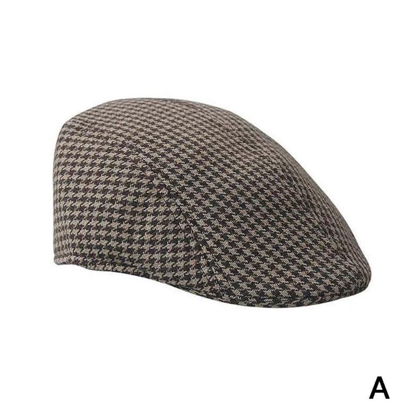 Siatkowy Wełniany Beret Dla Rodziców I Dzieci Casual Houndstooth Hat