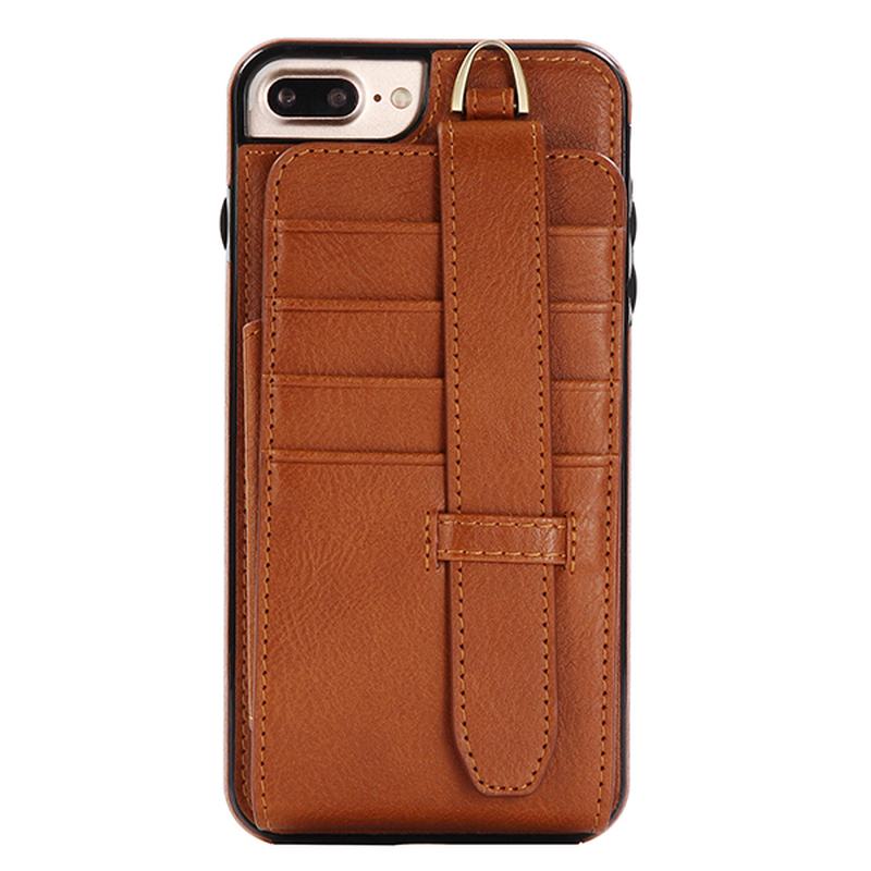 Skórzany Wielofunkcyjny Iphone 6 / 6 S / 6 Plus / 6 S Plus / 7 / 7 Plus Etui Portfel Posiadacz Karty Torba Na Telefon