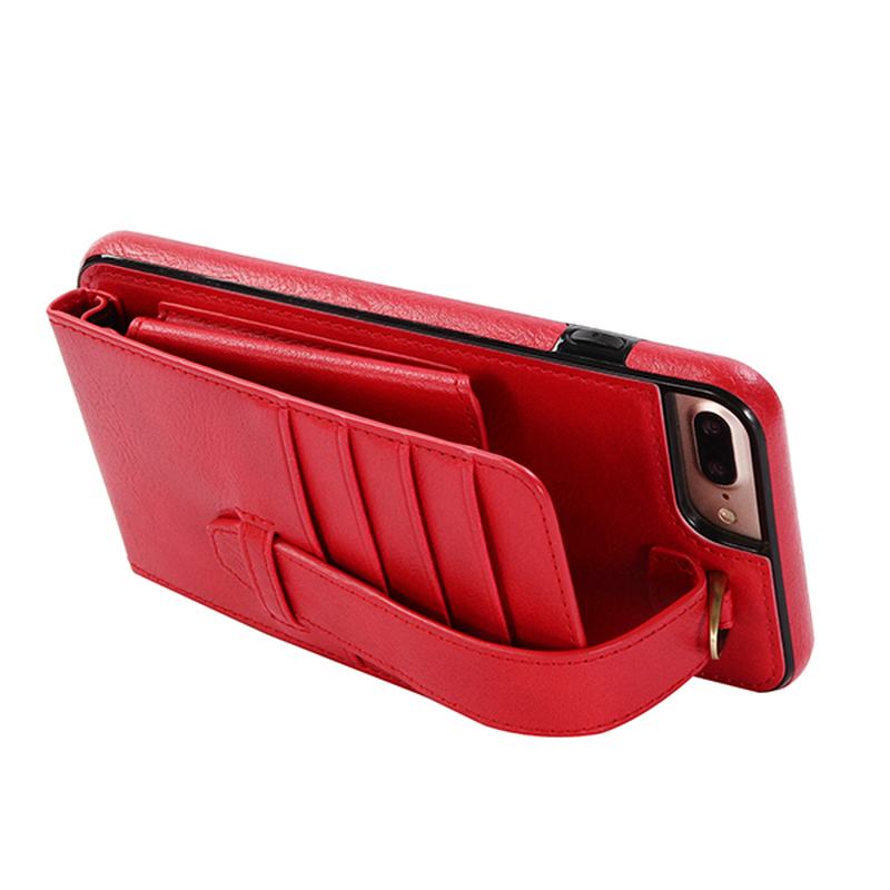 Skórzany Wielofunkcyjny Iphone 6 / 6 S / 6 Plus / 6 S Plus / 7 / 7 Plus Etui Portfel Posiadacz Karty Torba Na Telefon