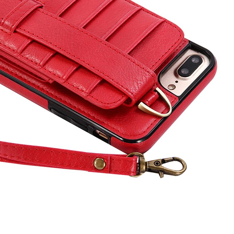 Skórzany Wielofunkcyjny Iphone 6 / 6 S / 6 Plus / 6 S Plus / 7 / 7 Plus Etui Portfel Posiadacz Karty Torba Na Telefon