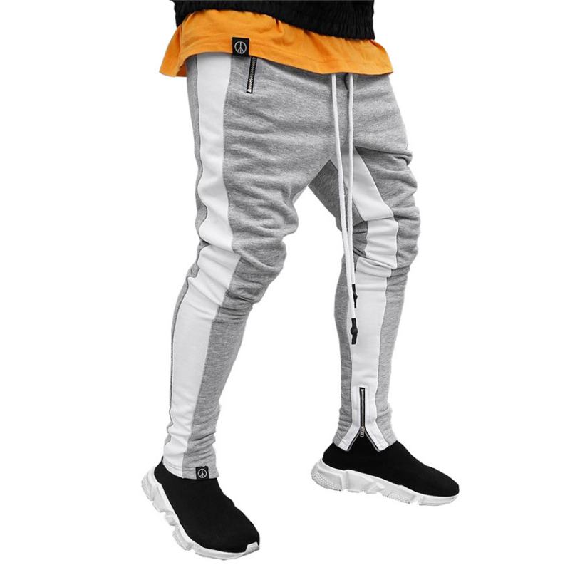 Spodnie Długie Spodnie Męskie Spodnie Sportowe Spodnie Do Biegania Spodnie Z Podwójną Kieszenią Na Zamek Błyskawiczny
