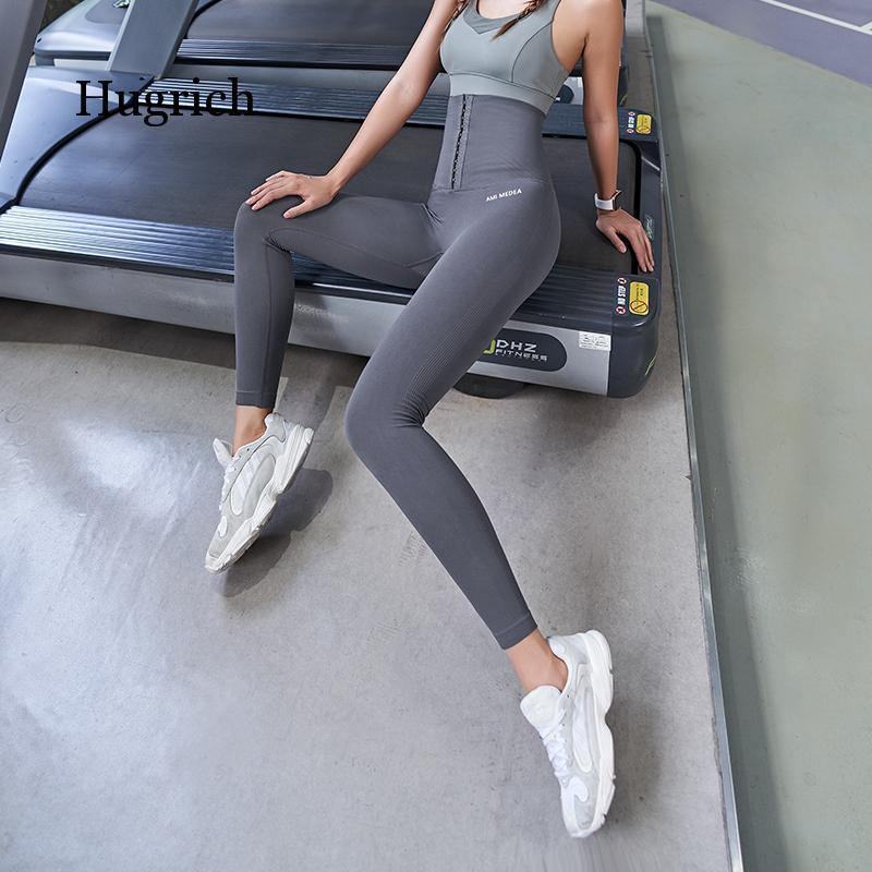 Spodnie Wysoka Talia Bielizna Modelująca Gorset Elastyczne Rajstopy Damskie Sportowe Push Up Running Fitness Legginsy