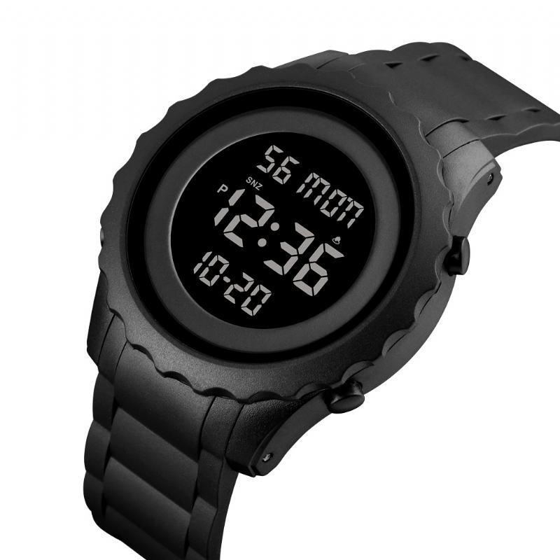 Sport Męskie Watch Data Tydzień Luminous Display Stoper Odliczanie Wodoodporny Zewnętrzny Zegarek Cyfrowy