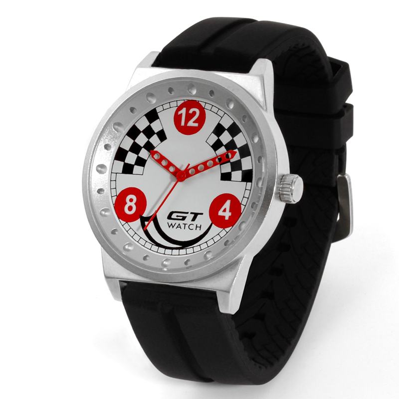 Sport Moda Casual Żel Krzemionkowy Styl Wyścigów Samochodowych Męski Kwarcowy Zegarek Na Rękę