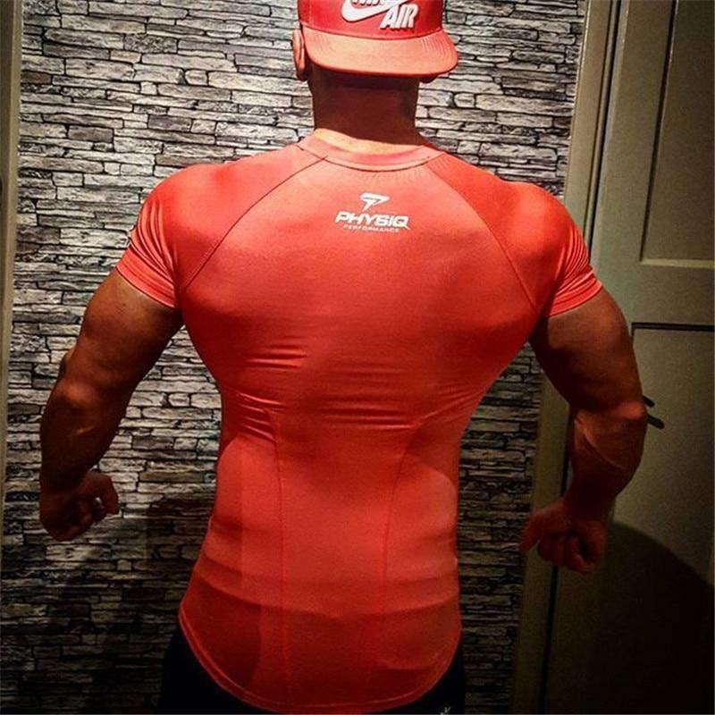 Sportowa Koszulka Męska Rashgard Quick Dry Fit Running T-shirt Męska Koszulka Fitness Elastyczna Koszulka Sportowa Do Koszykówki